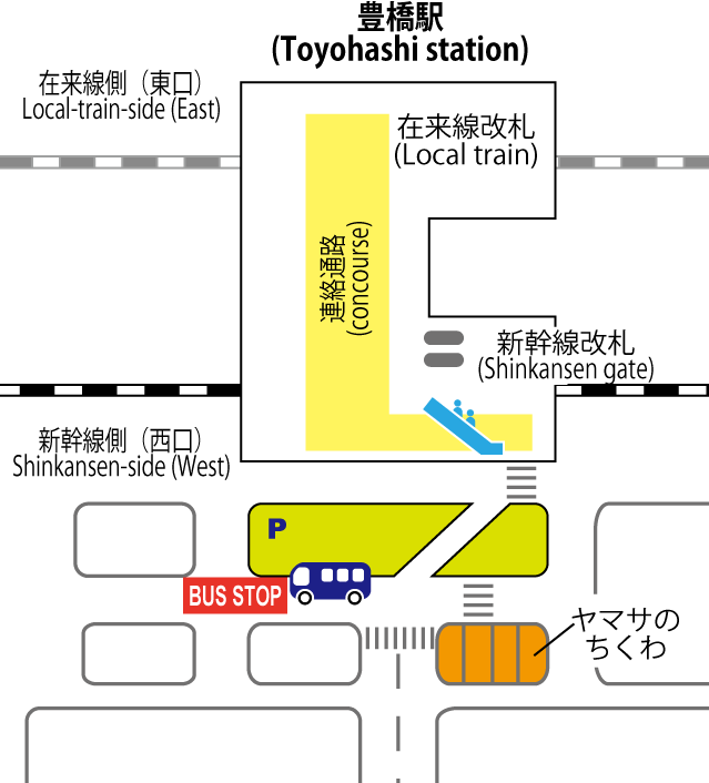 Bus stop at Toyohashi Station