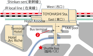 Map of Toyohashi Station